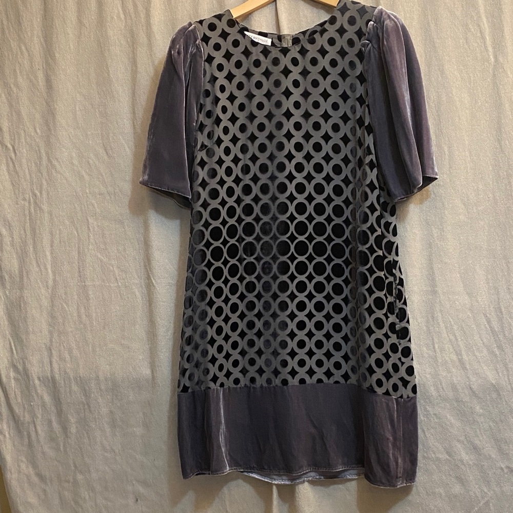 See By Chloe Black and Gray Patterned Dress